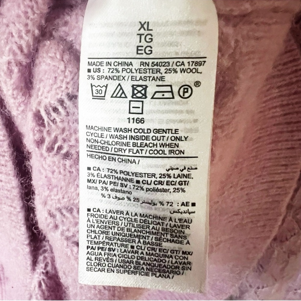 Old Navy Open Knit Wool Blend Sweater Pink XL Feminine Cottagecore Girly Office - Picture 7 of 8